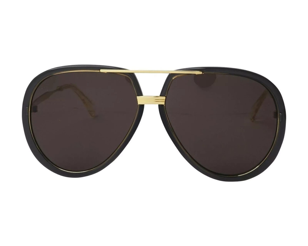 Gucci GG0904S 001 61 Gray Gold Frame / Brown Lens Sunglasses | eBay