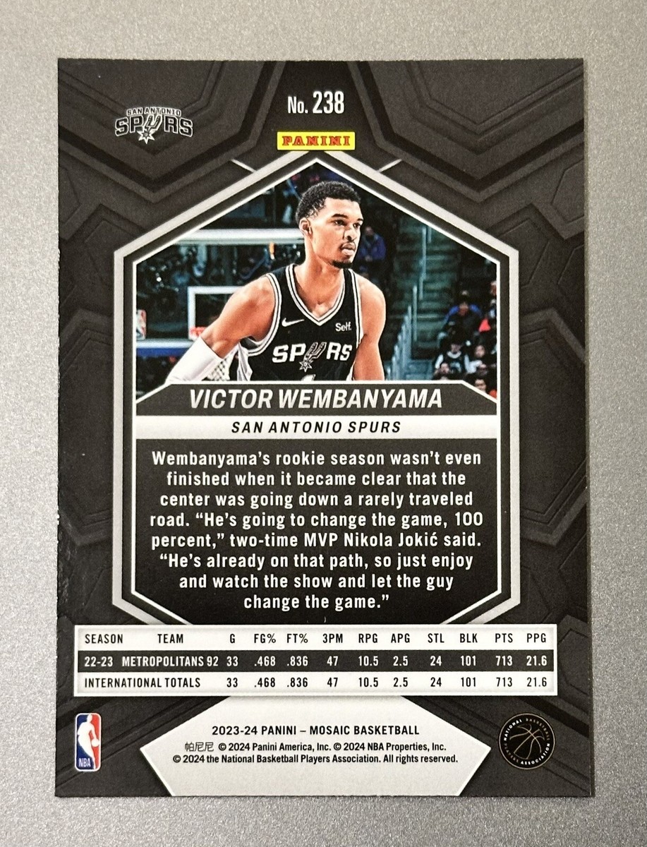 2023-24 Mosaic Basketball Victor Wembanyama (Wemby) #238 Base