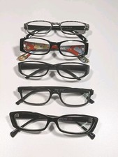 Black Oval Reading Glasses 2.00 Strength Accent Arms Lot of 5