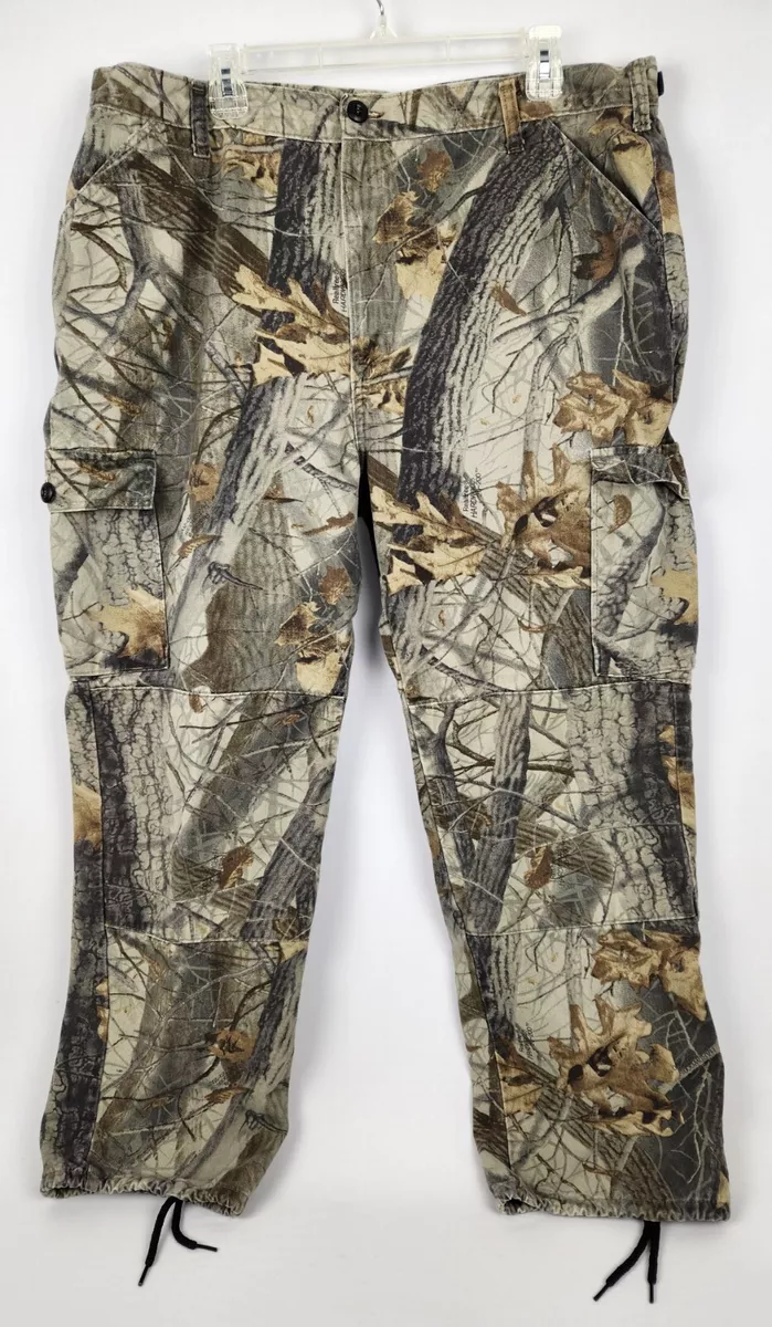 Walls Camo Hunting Pants Size XL Realtree Hardwoods Adjustable Cargo Hunting USA