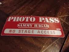Sammy Hagar Photo  pass satin stickers World Tour '82 Van Halen OTTO !