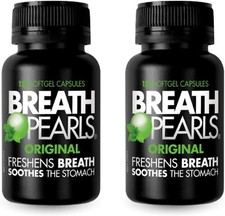 Breath Pearls Original Freshens Breath 150 softgels New pack 150 counts x 2...