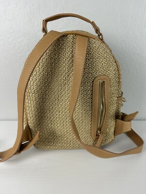 Tommy Bahama Woven & Leather Adjustable Backpack Travel  display picture 3