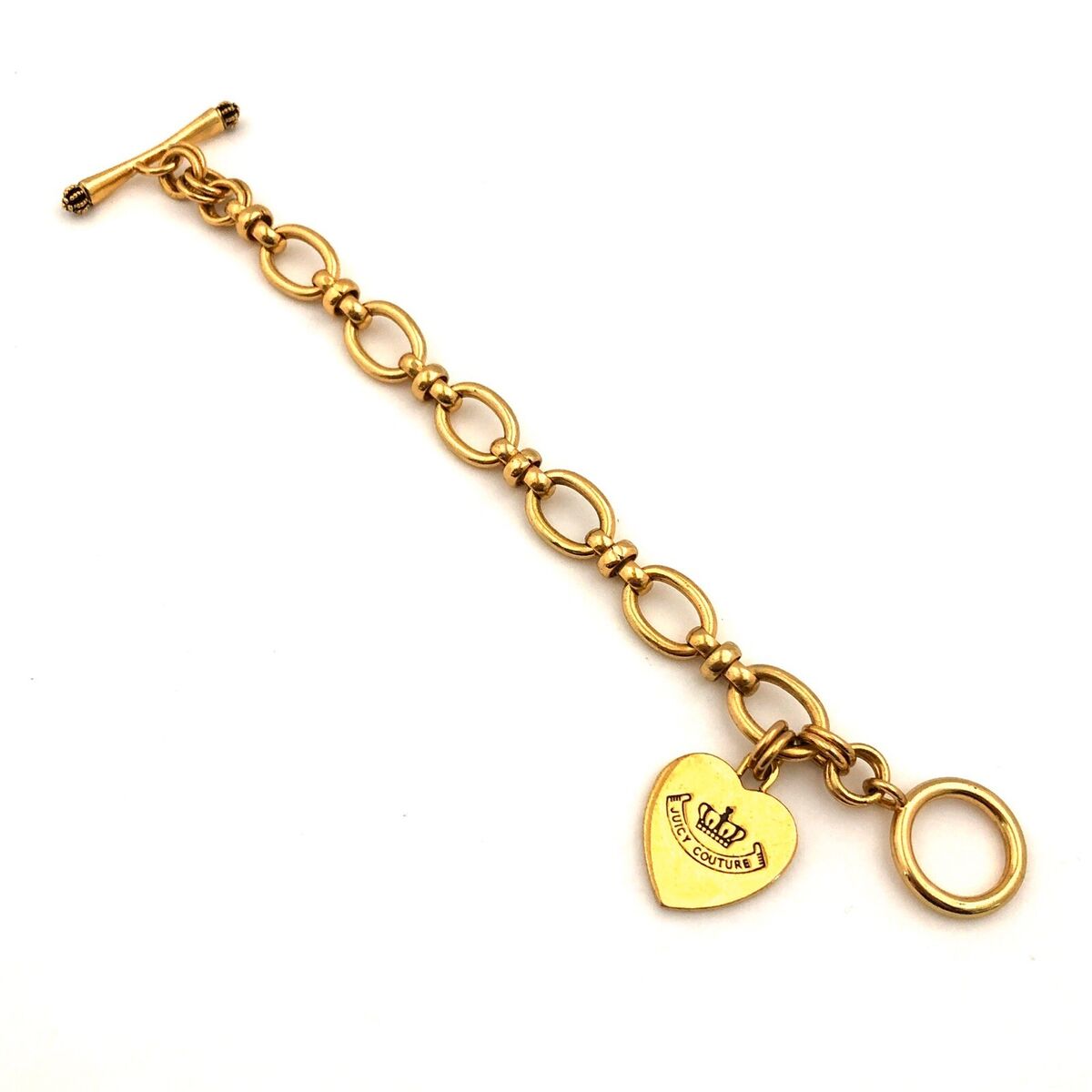 Juicy Couture Charm Bracelet Starter Gold Tone G&P III Heart Juicy Couture Charm Bracelet Starter Gold Tone G&P III Heart