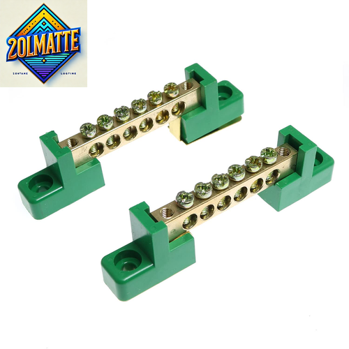 2Pcs 6 Positions Terminal Bus Bar Terminal Block Brass Wire Screw Termina - Picture 12 of 12