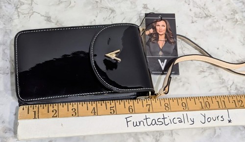 BOLSO BANDOLERA PARA TELÉFONO CELULAR VANESSA WILLIAMS. CHAROL NEGRO Dorado Hardw - Imagen 12 de 12