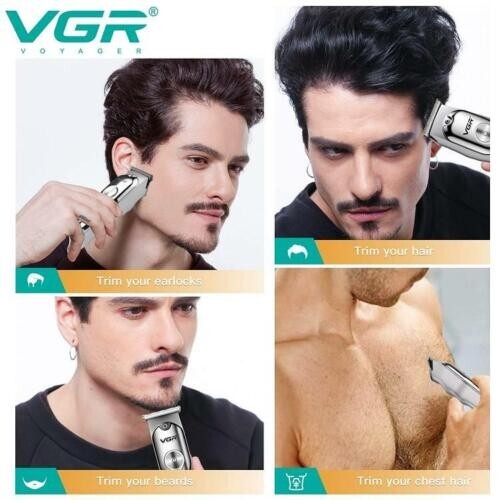 RASOIO TAGLIACAPELLI PROFESSIONALE REGOLA BARBA ELETTRICO SUPER ZERO VGR V-071 - Foto 3 di 7