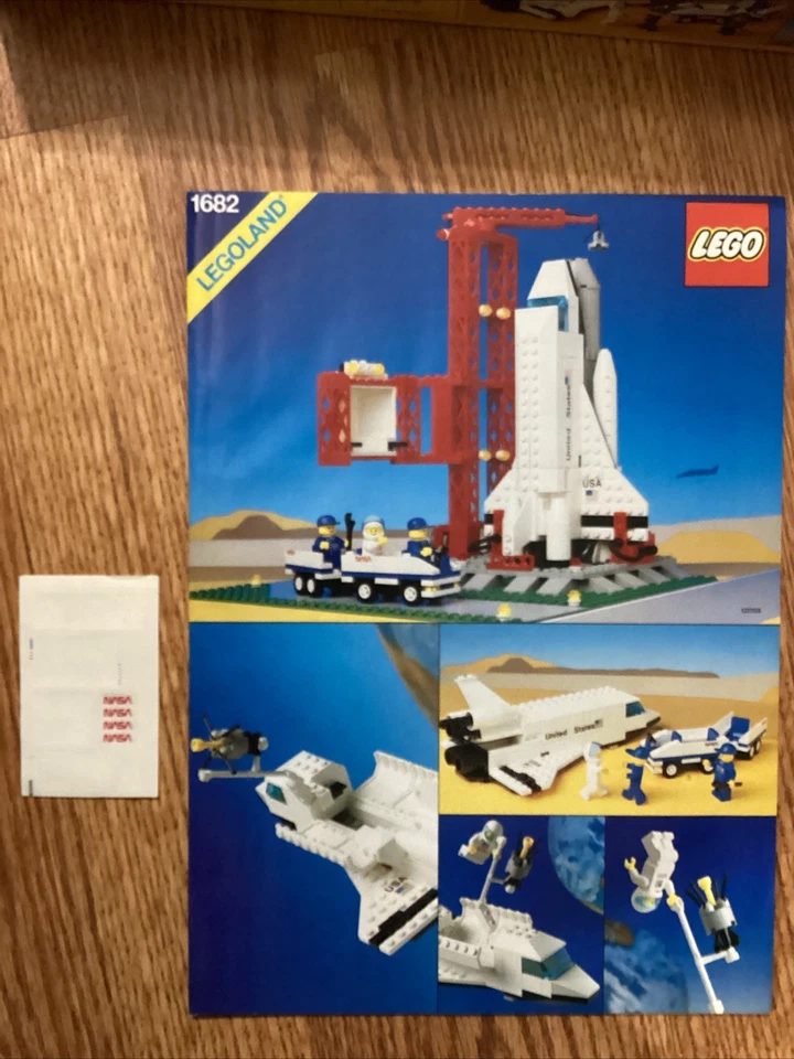Vintage Lego Legoland Space Shuttle 1682 BOX & MANUAL ONLY Instructions - Image 2 of 4