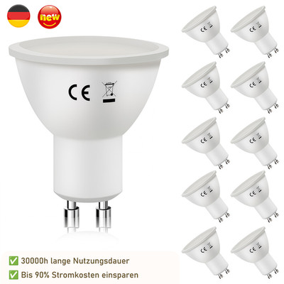6-10er LED GU10 Birnen 3W-6W Leuchtmittel Warmweiß/Kaltweiß Strahler Lampe Spot