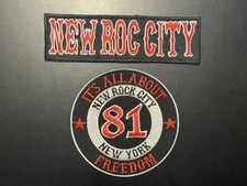 HELLS ANGELS SUPPORT NEW ROC CITY 2 PATCH SET NEW ROC CITY 81 NEW YORK NEW COND