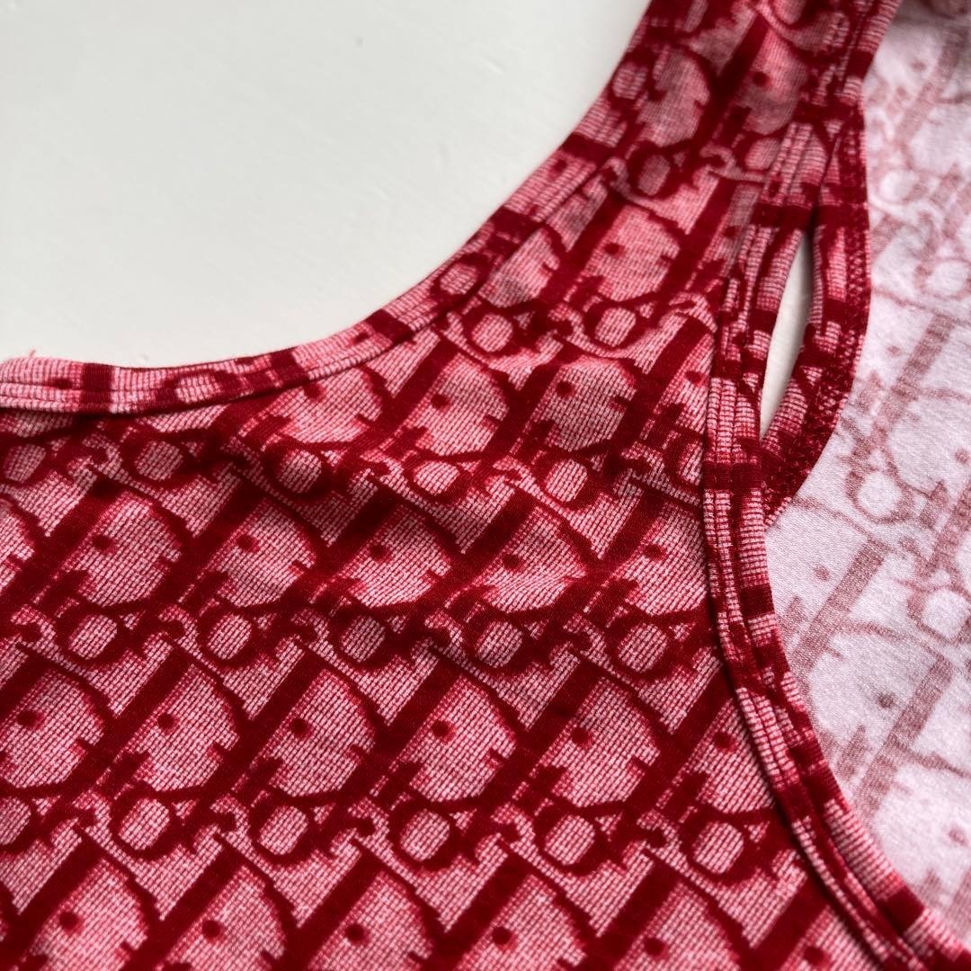 Christian Dior J'ADORE Logo Tank Top Sleeveless Red Trotter Size