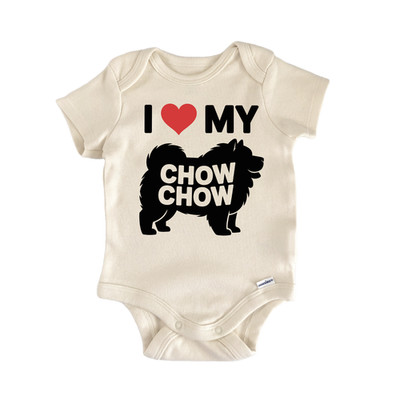 Dog Breed Chow Chow Newborn Baby Onesie  Bodysuit