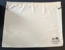 COACH Dust Bag for a Purse Ivory Drawstring Satin 20 x 15" Large Handbag Cover
