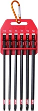 Long Impact Bit Set, T15-T40 TORX, 6-Inch Length, 6pc 6 in. TORX15-40 