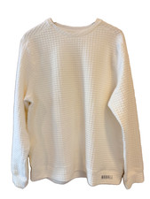 Nobull Sweatshirt Women XL Power Air Quilted Textured White No Bull