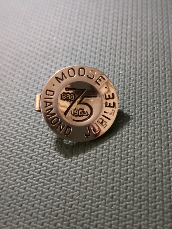 1963 Diamond Moose Jubilee 75th Anniversary Tie Clip