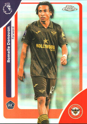 2026 Topps Chrome Premier League EPL #37 Romelle Donovan, Brentford RC -Inv#9026