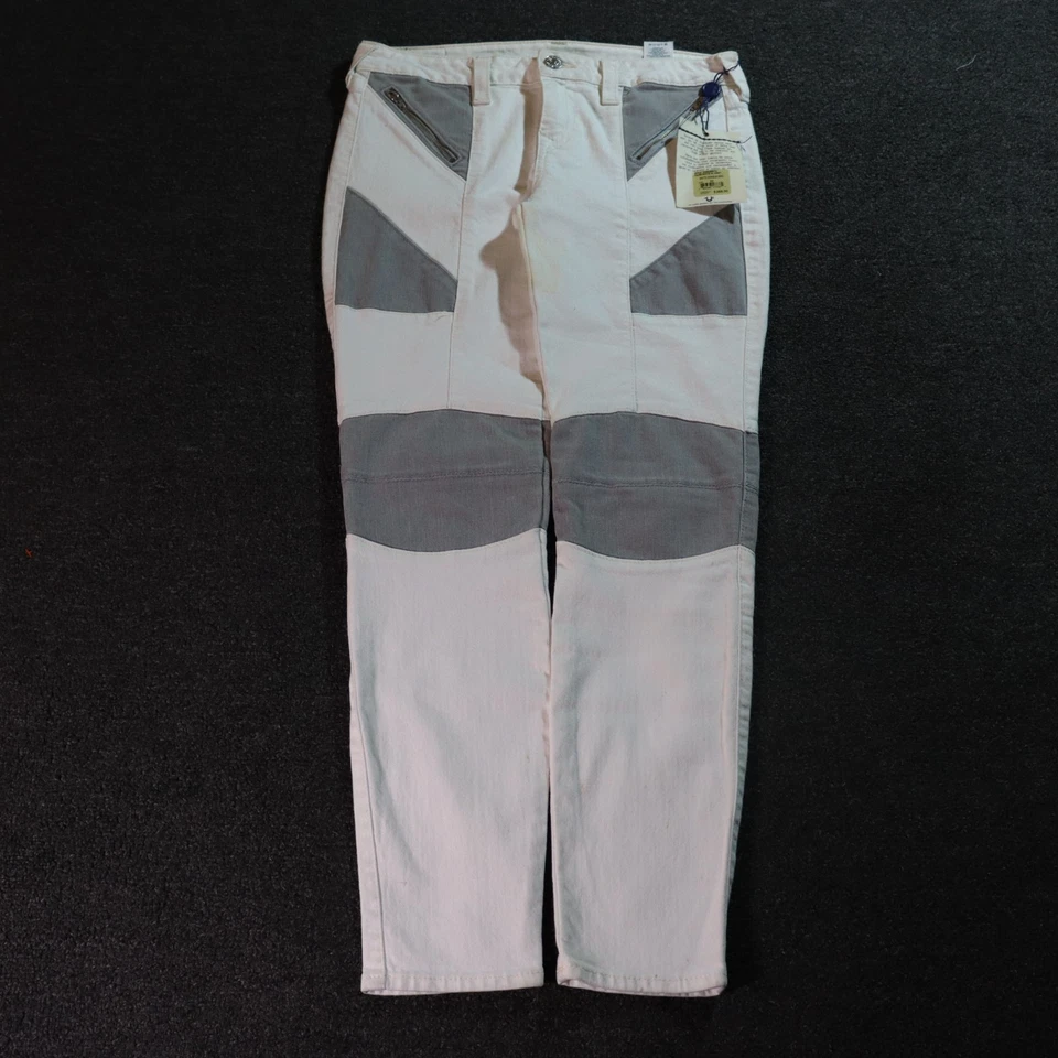 DEADSTOCK Y2K/2000S TRUE RELIGION MOTO GRUNGE VAQUEROS BLANCOS 32X30 Foto 2 de 4