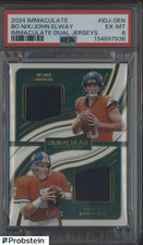 2024 Panini Immaculate Bo Nix John Elway Dual Jersey 15/49 PSA 6 EX-MT