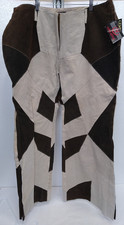 HYPO ACTIVE GENUINE LEATHER PANTS SZ 26W BROWN/BEIGE