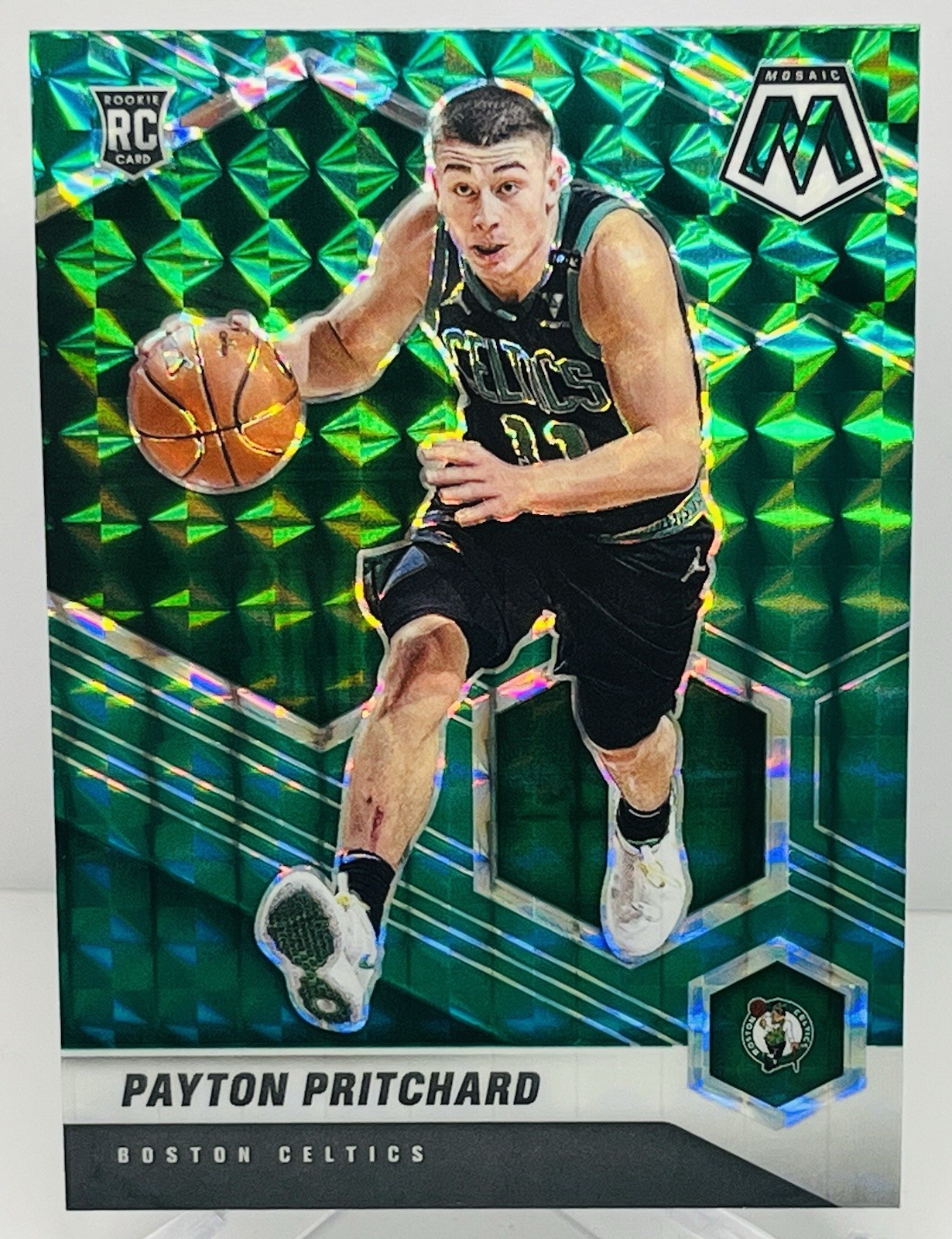 2020-21 Mosaic Payton Pritchard Green Mosaic Prizm Rc #210 Celtics Color Match