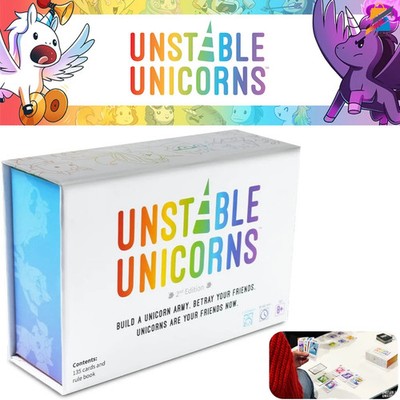 Unstable Unicorns Card Game Strategy Fun 2-8 Players Family Party Game kids