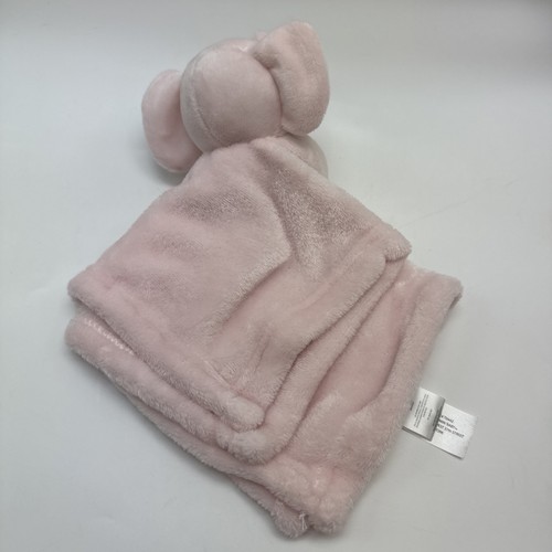 TAHARI Pink Plush Baby Elephant Trunk Up Lovey Security Blanket Stuffed Animal - Picture 3 of 5