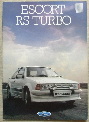 Ford Escort RS Turbo Auto Verkaufsprospekt Jan 1985 #FA689