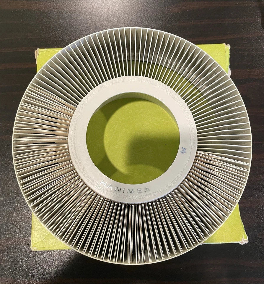 Bandeja de carrusel Hanimex 120 diapositivas (solo rueda) + ~65 diapositivas - Excelente / Limpio Co Foto 3 de 3