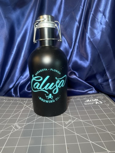 Calusa Pressure Sealed 64 Fl Oz Metal Beer Growler Sarasota FL 1/2 Gallon