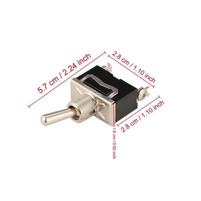 10 Stck. 12 V Schwerlast Kippschalter EIN AUS Auto Armaturenbrett Licht Metall SPST Werkzeug UK