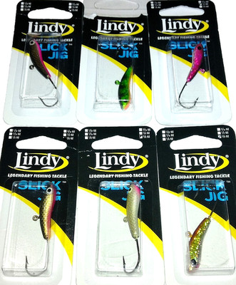Lindy Tackle 3/8 & 1/4 Slick Ice Jigs  (Lot of 6-J3814-33)
