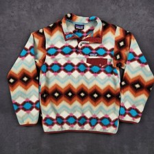 Patagonia Lightweight Synchilla Snap T Pullover Timber Twist Aztec Print Small