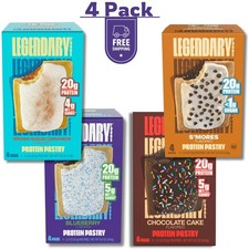  4 box Legendary Foods Protein Pastry - Variety Pack - All in one - 16 Pk