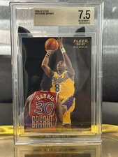 1996-97 FLEER KOBE BRYANT ROOKIE CARD #203 BECKETT  7.5 NM LAKERS HOF RC. rookie card picture
