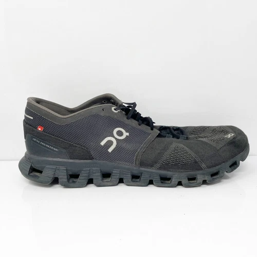 On Mens Cloud X Black Running Shoes Sneakers Size 10.5