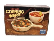 Vintage Corning Ware Wildflower DU-ETTE SET 22-07-21, P-839-7K,,2 Piece NOS