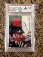 2020 Panini Black Clyde Edwards-Helaire Rookie Patch Auto #RSM-CEH /50 PSA 8