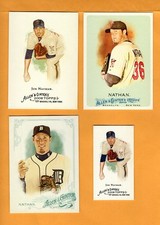 Joe Nathan lot of 4 w/ NO # /50 A & G Baseball - UNLIMITED SHIPPING FOR $4.00