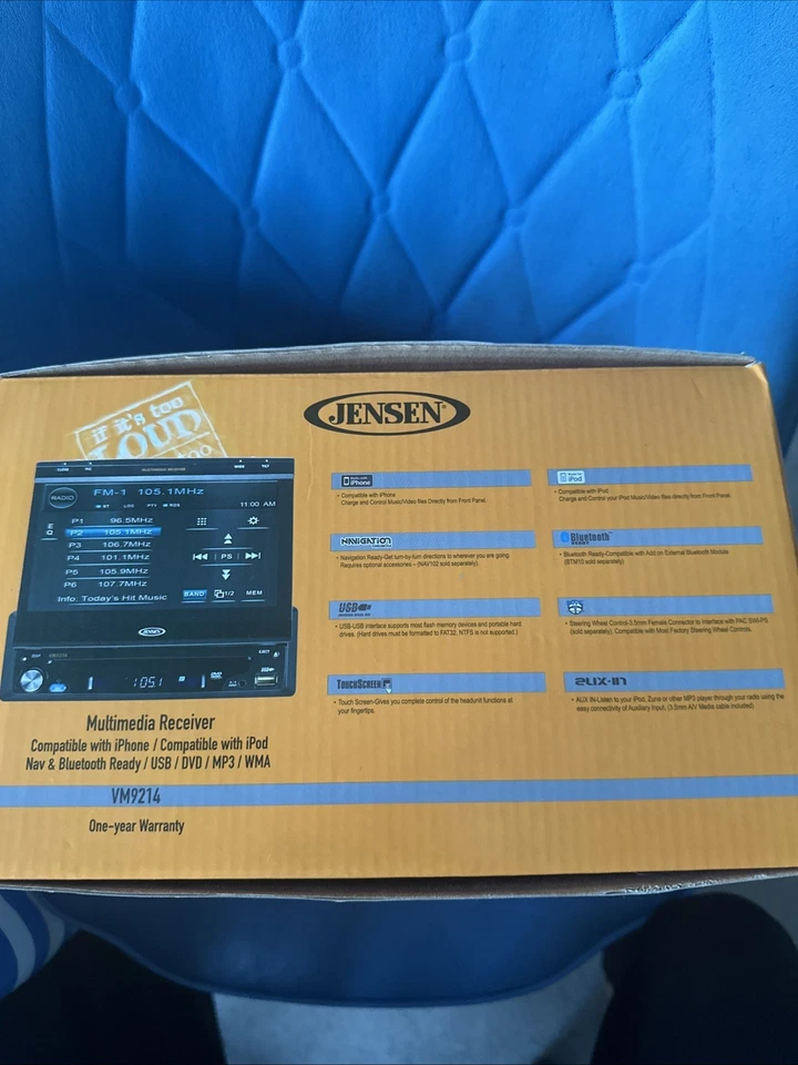 Jensen VM 9214 2-DIN In-Dash LCD Touchscreen DVD/CD/MP3 Receiver New Old School - Image 4 of 4
