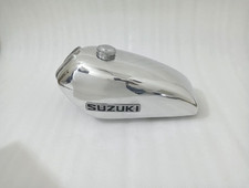 Suzuki TS250 TS 250 1971-76 acero cromado combustible gasolina tanque + tapa + insignias | ajuste