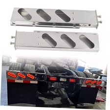 Chrome Straight Spring Loaded Mud Flap Hanger Bracket Mudflap Holder 30"