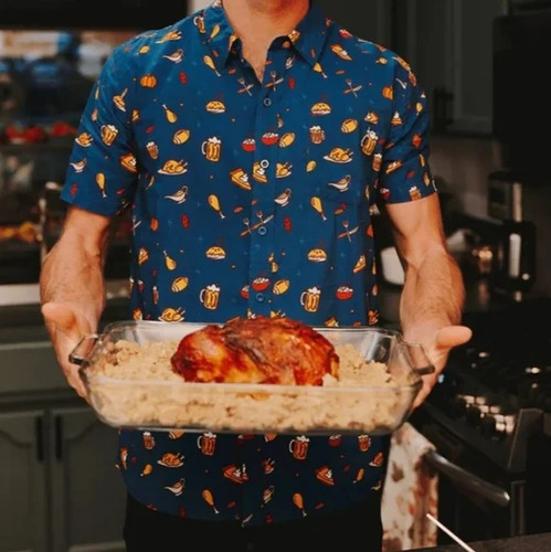 Tipsy Elves Button Down Thanksgiving Shirt Small