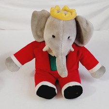 Gund 1988 Babar the Elephant 14 plush dirt or stains on one leg - pic 20
