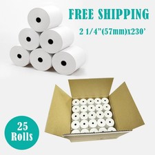 2 1/4 x 230' THERMAL RECEIPT PAPER-25 ROLLS FREE SHIPPING