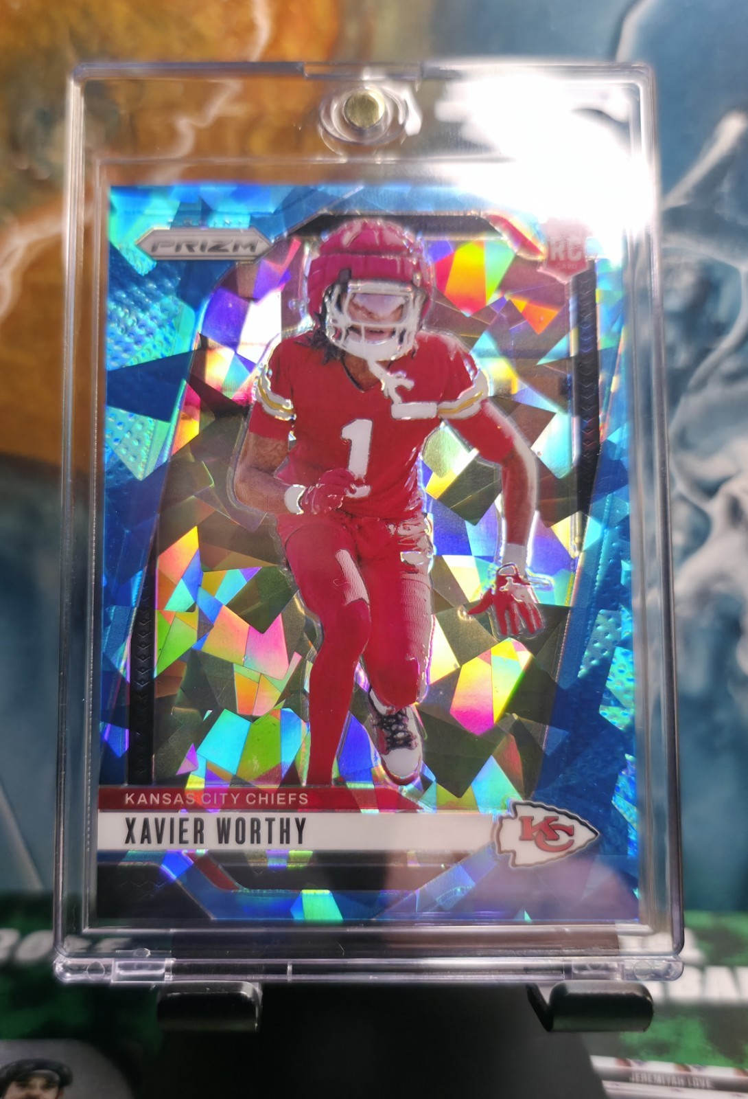 2024 Panini Prizm - Rookies Xavier Worthy #399 Blue Ice Prizm /99 (RC)