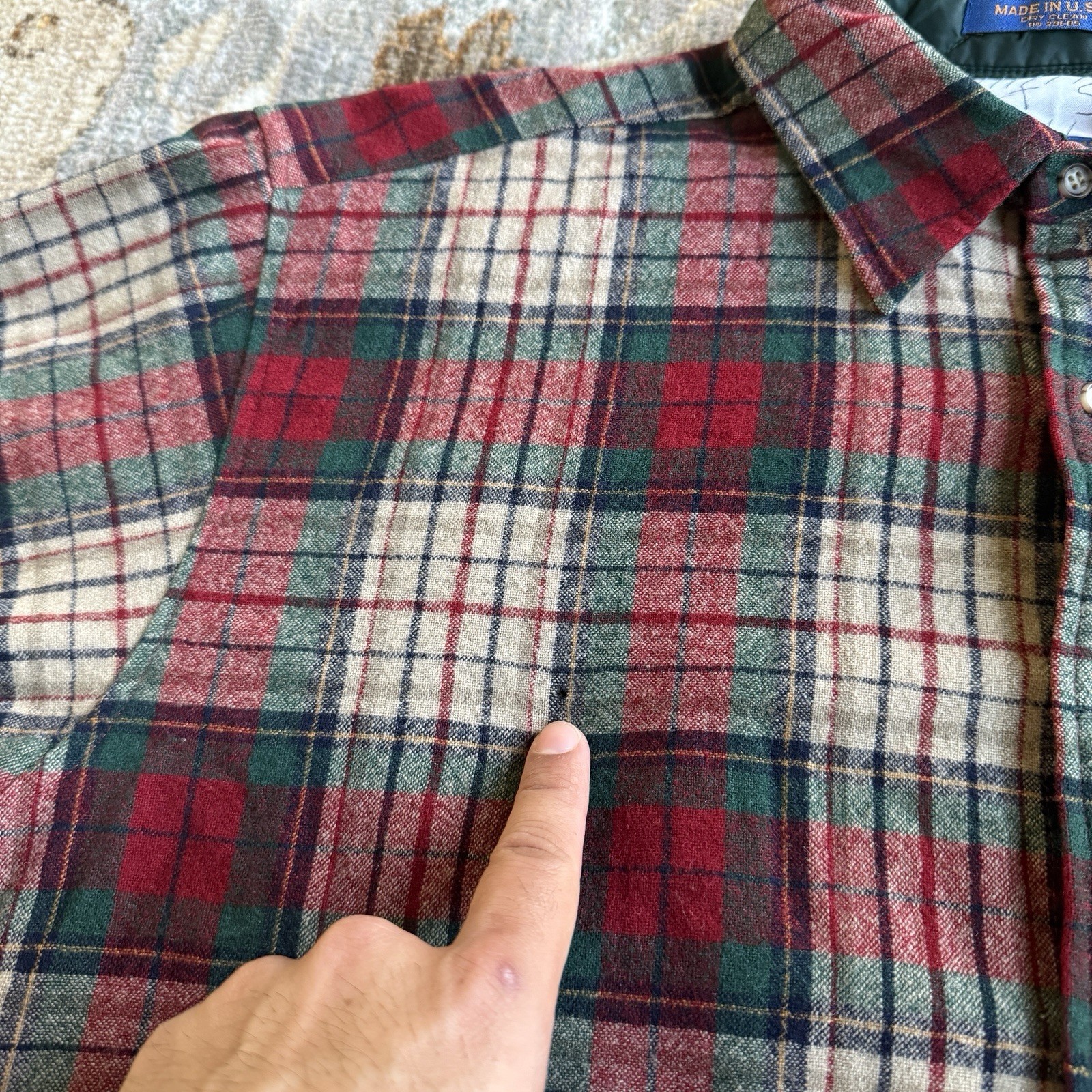 Vintage 90’s Pendleton Button Wool Long Sleeve Pl… - image 10