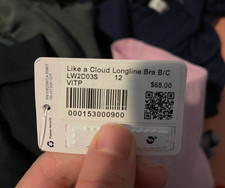 NWT Size 12 Lululemon Like A Cloud Long Line Bra B/C Cup vitp
