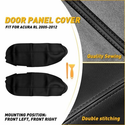 Front Door Panel Armrest Cover Synthetic Leather For Acura RL 2005-2012 Durable