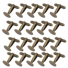 20pcs Antike Bronze 12mm Flache Ronde Einstellungen Manschettenkn&ouml;pfe